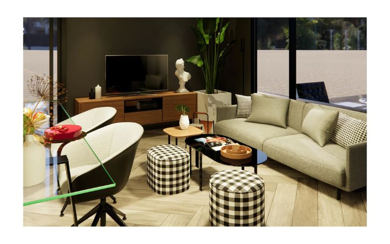 Khu vực sofa phòng khách