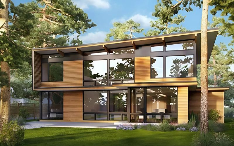 Nhà lắp ráp bằng khung thép có độ bền cao