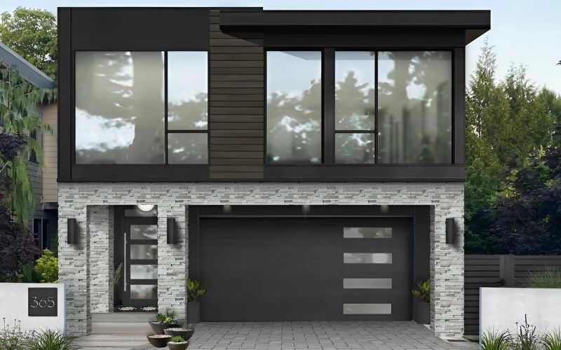 Mẫu nhà bê tông đúc sẵn kết hợp nội thất sang trọng