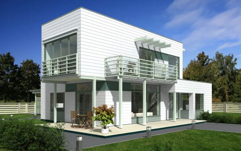 Mẫu nhà lắp ghép 100 triệu có gác lửng