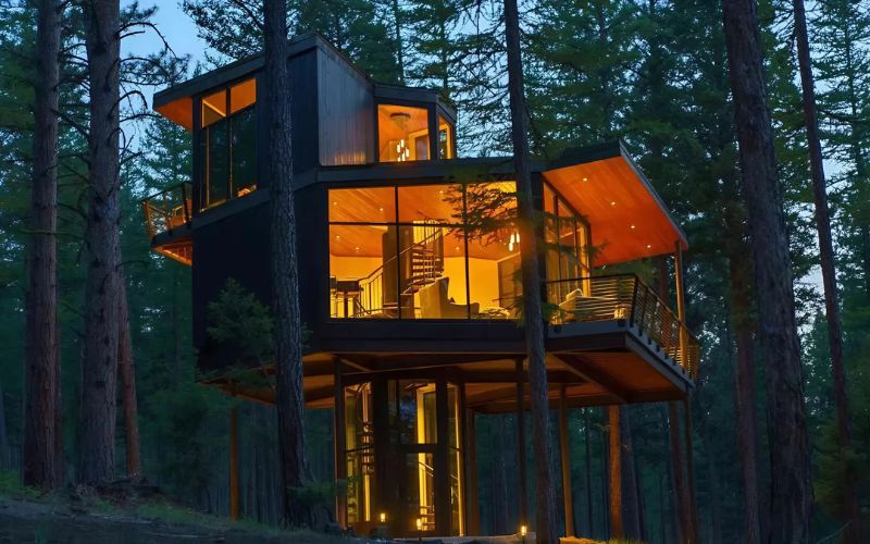 Mẫu nhà lắp ghép homestay trên cây mới lạ, độc đáo