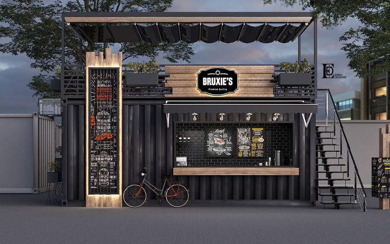 Quán cafe lắp ghép di động dễ dàng di chuyển